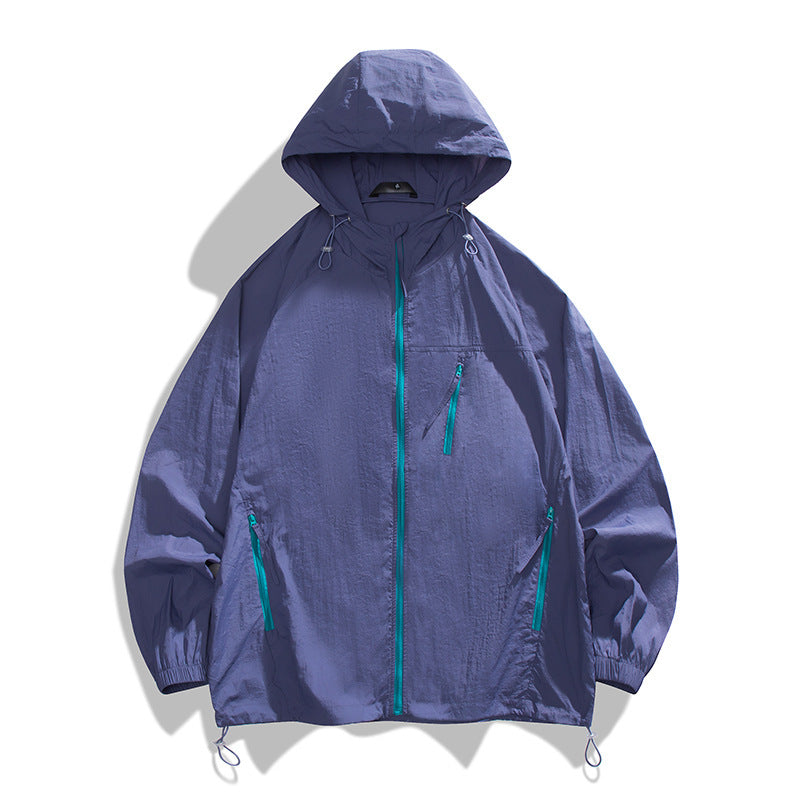 Herren Windjacke Leicht atmungsaktiv mit Taschen