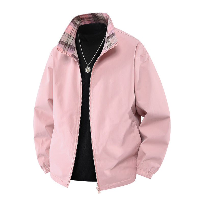 Herren Bomberjacke Leicht Kariert Modern
