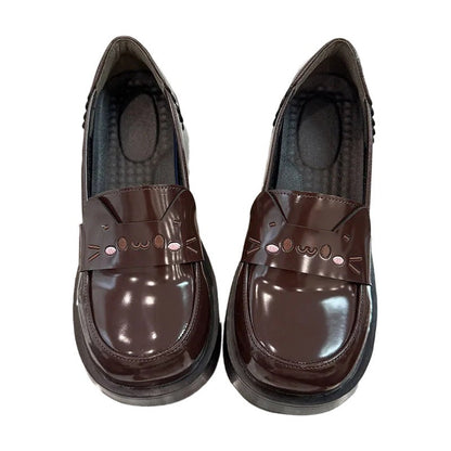 Damen Mokassins Katzenmotiv Rutschfest Schuhe Frauen