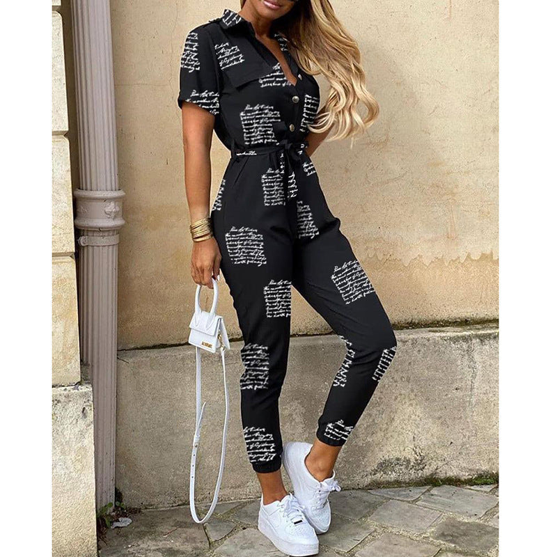 Damen Jumpsuit Modern mit Taschen und Taillenschnitt