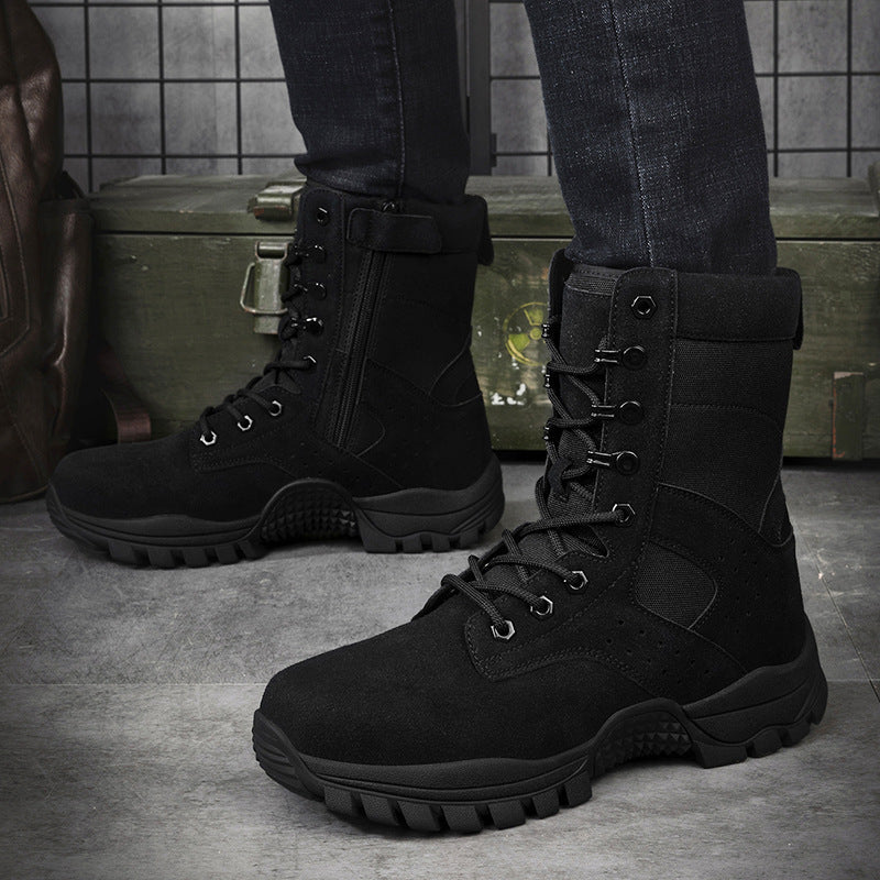 Herren Tactical Stiefel Fest Reißverschluss Griffige Sohle Outdoor - BerlinGlamour