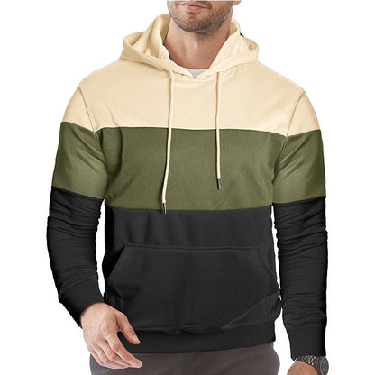 Herren Kapuzenpullover Modern Blockfarben Design