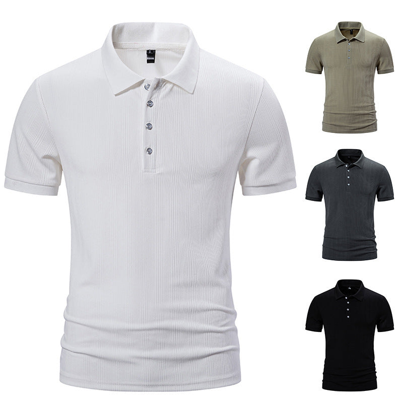 Herren Poloshirt Hochwertig Strukturiert Modern
