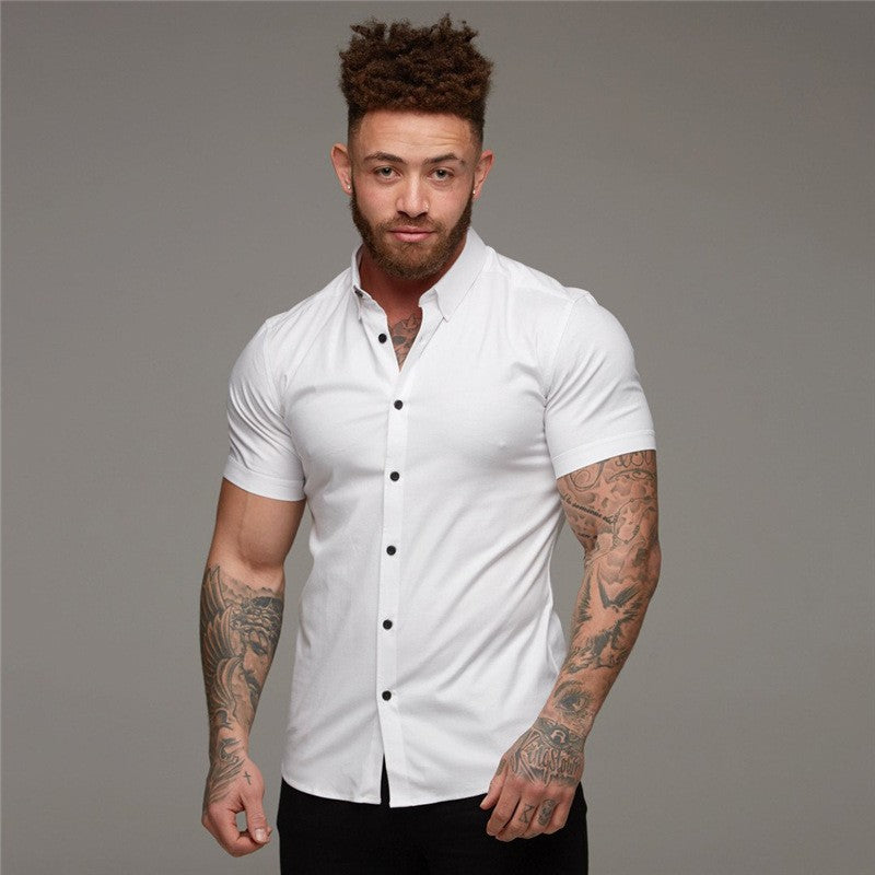 Herren Hemd Kurzarm Slim Fit Modern