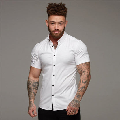 Herren Hemd Kurzarm Slim Fit Modern