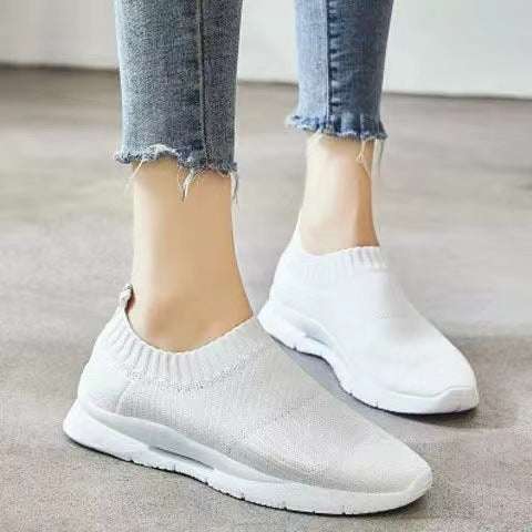 Damen Laufschuhe Bequem Elastisch Dämpfend