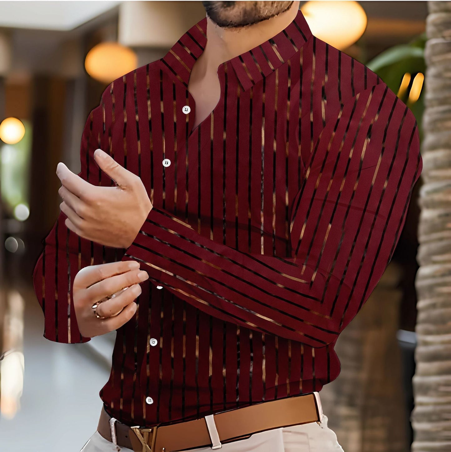 Herren Hemden Modern Strukturiert Berlin Stil