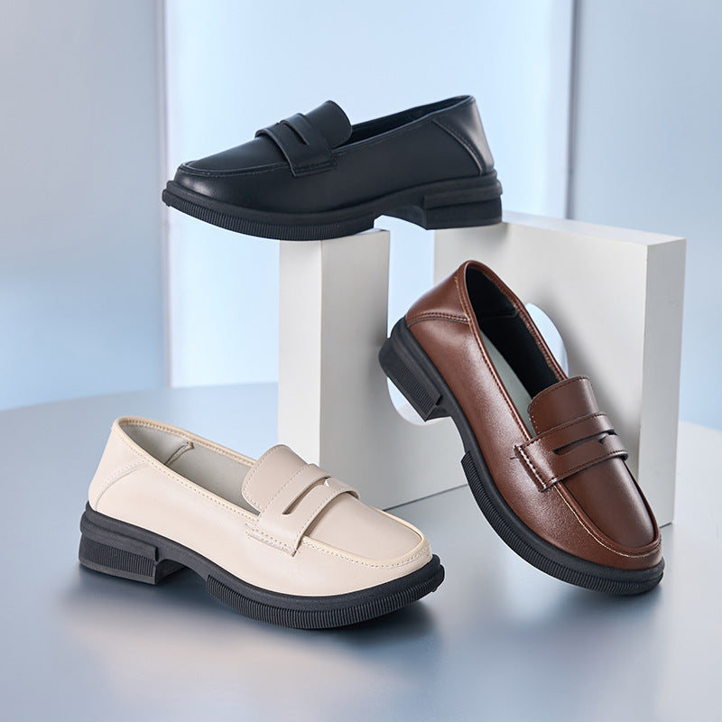 Damen Mokassins Elegante Rutschfeste Sohle Schwarz Mode