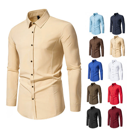 Herren Langarmhemd Elegant Slim Fit Modern - BerlinGlamour