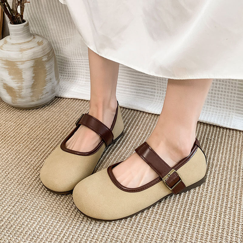 Damen Schuhe Bequem Mary Jane Schnalle Modern