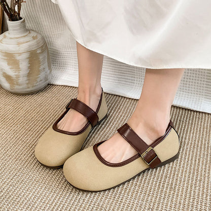Damen Schuhe Bequem Mary Jane Schnalle Modern
