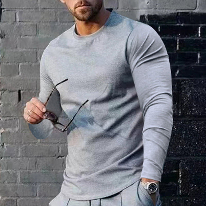 Herren Langarmshirt Modern Atmungsaktiv Bequem