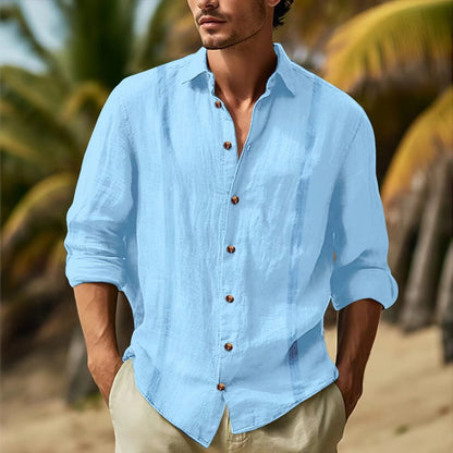 Leinenhemd Herren Modern Lässig Sommer - BerlinGlamour
