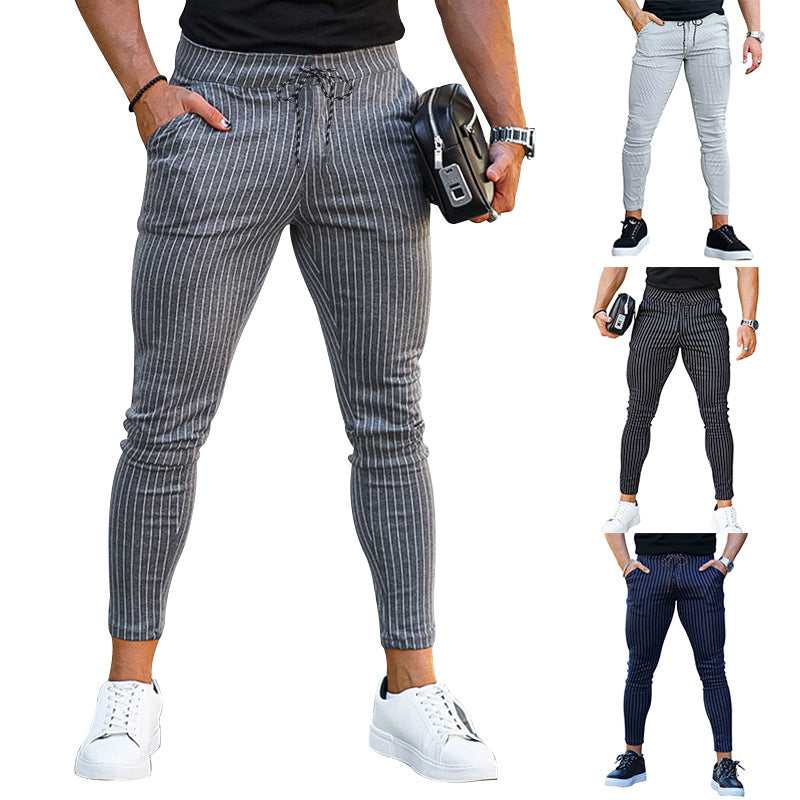 Herren Jeans Stretch Streifenlook Modern Slimfit - BerlinGlamour