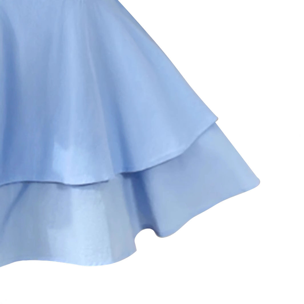 Damen Minikleid Schulterfrei Sommerkleid Kurz und Elegant