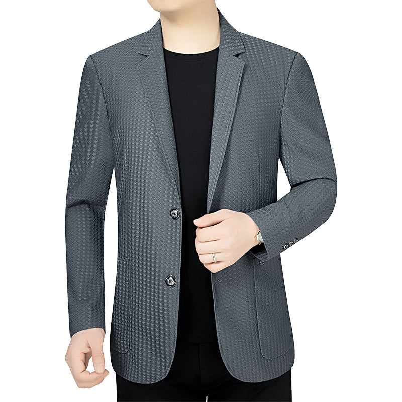 Herren Blazer Slim Fit Strukturiert Modern