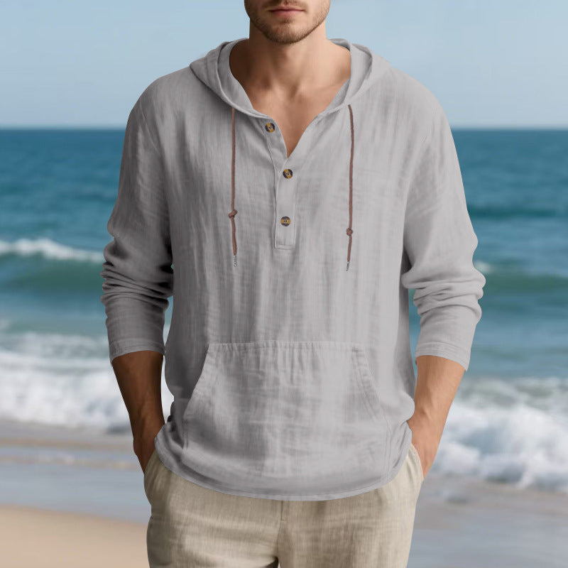 Herren Kapuzenpullover Lässig mit Kängurutasche Modern