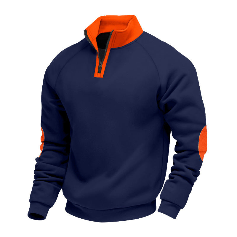 Herren Kapuzenpullover Halb Reißverschluss Modern Stylisch