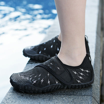 Damen Wasserschuhe Atmungsaktiv Flexibel Schwarz