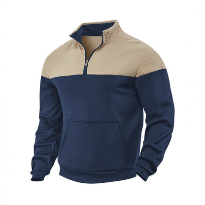 Herren Fleece Pullover Stehkragen Modern Trendy