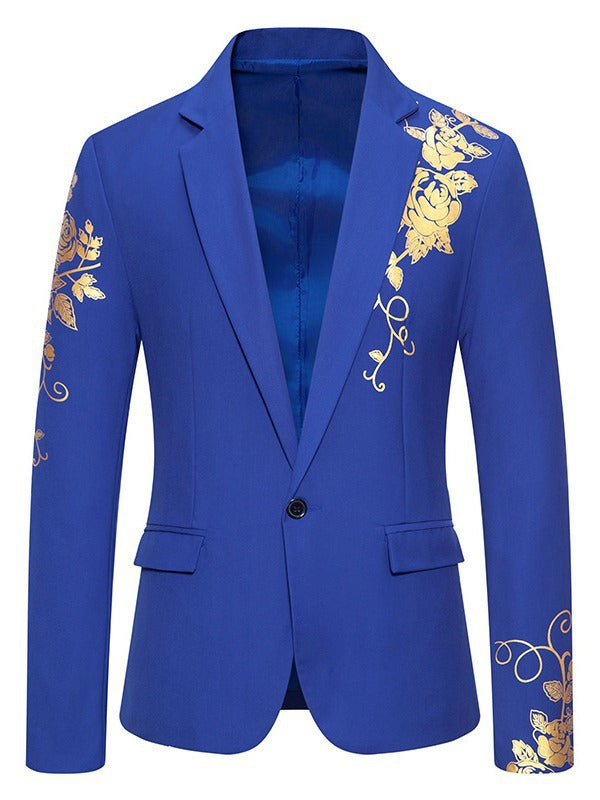 Herren Blazer Elegant Floralmuster Hochwertig