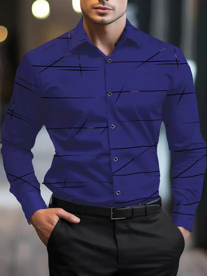 Herren Hemd Slim Fit mit Streifenmuster Modern