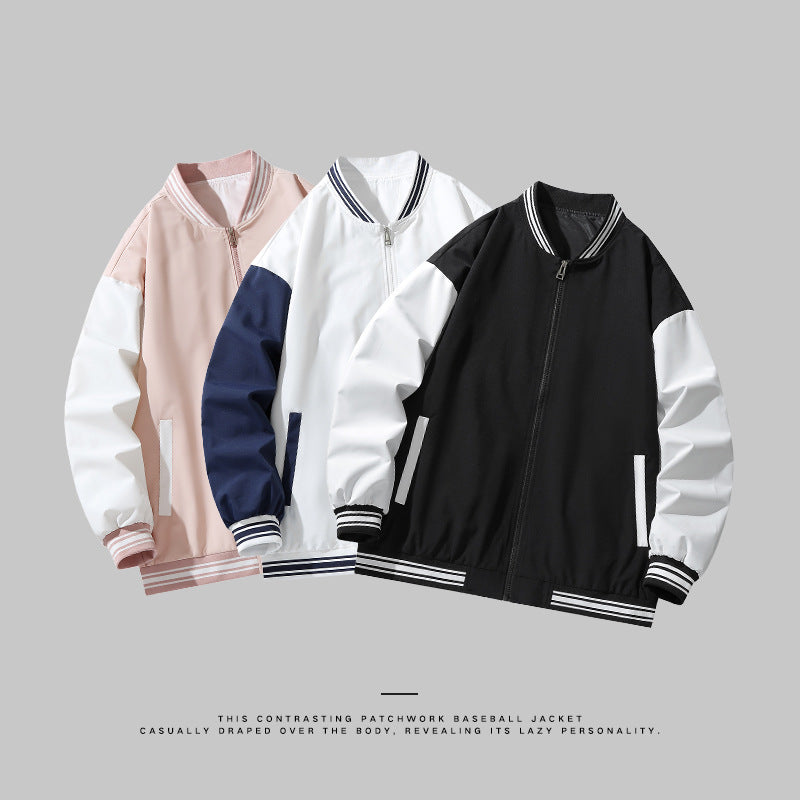 Herren Jacke Sportlich Gestreift Übergangsjacke Modern - BerlinGlamour