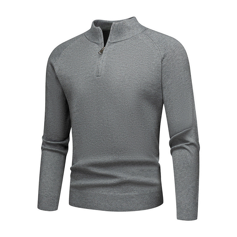 Herren Pullover Modern Kurz Reißverschluss Style