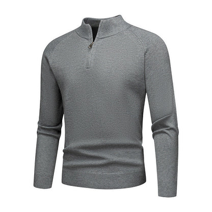Herren Pullover Modern Kurz Reißverschluss Style