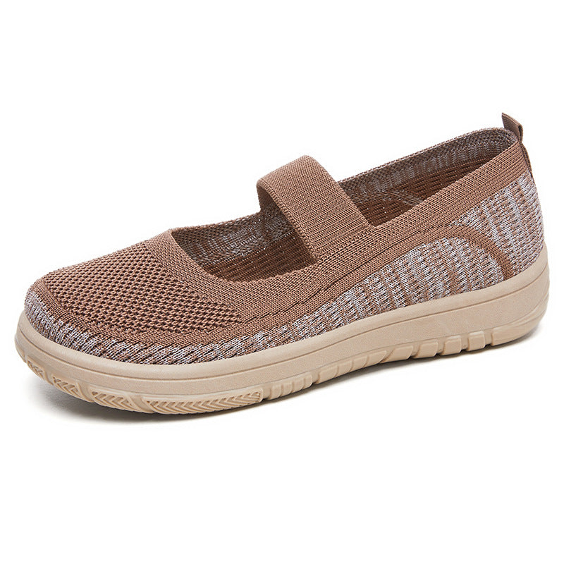 Damen Schuhe Bequem Atmungsaktiv Elastisch Weiss