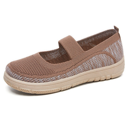 Damen Schuhe Bequem Atmungsaktiv Elastisch Weiss