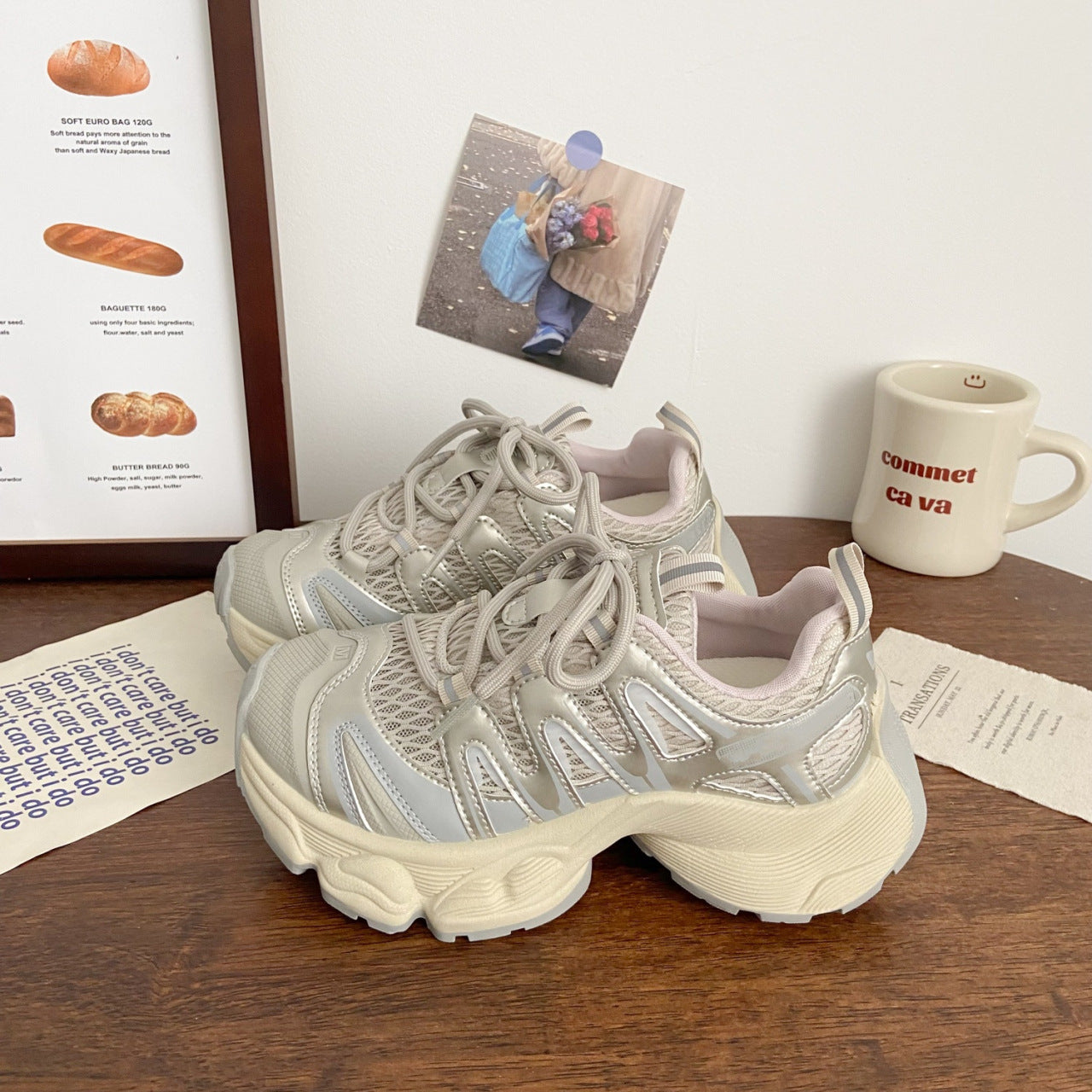 Damen Sneaker Atmungsaktiv Netzstruktur Stabil