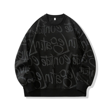 Herren Sweatshirt Weich Modernes Motiv Hedi-Mode