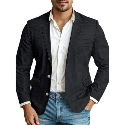 Herren Blazer Elegant Strukturiert Mit Taschen