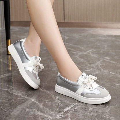 Damen Sneaker Metallic Komfort Schuhe Moderne Mode