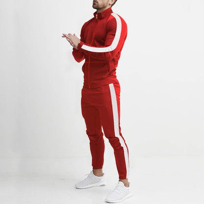 Herren Sportanzug Set Trainingsoutfit Streifen Design