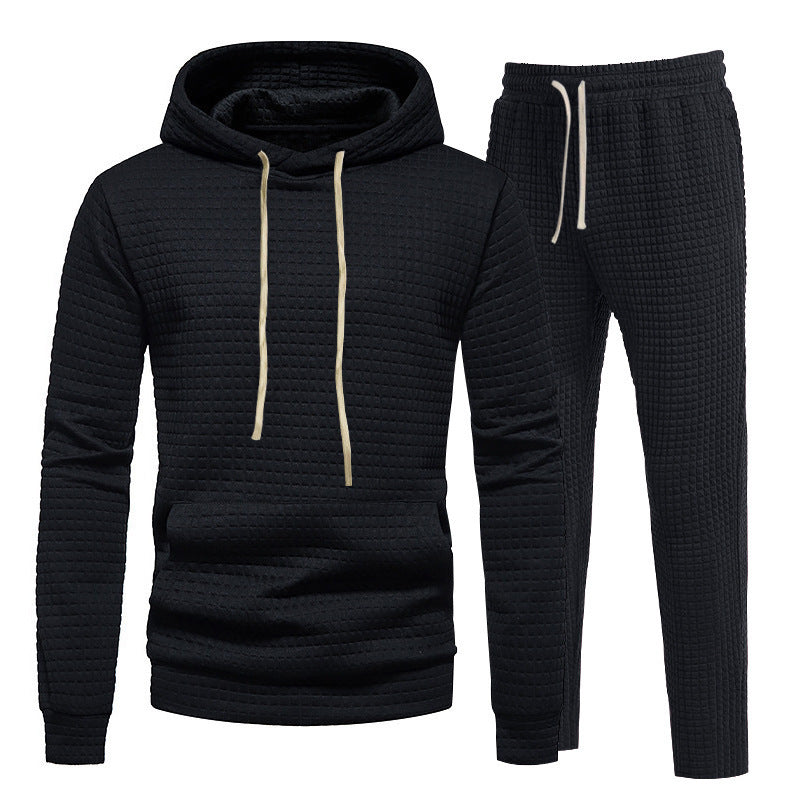 Herren Hoodie Set Lässig Freizeit Elastisch Mit Kapuze