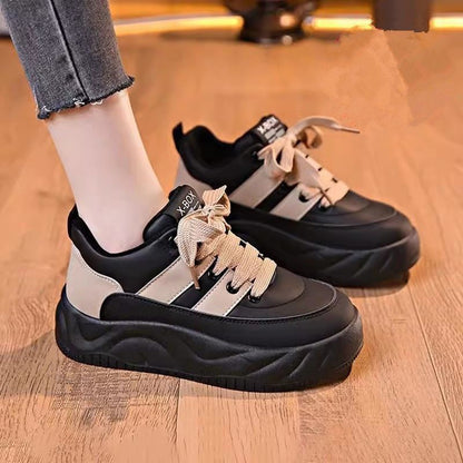 Damen Sneaker Chunky bequem gepolstert mit Schnürsenkel