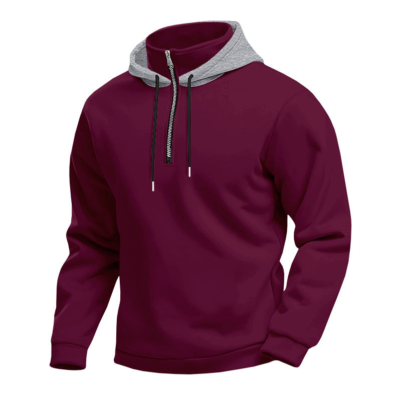 Herren Kapuzenpullover Modern Atmungsaktiv Reißverschluss