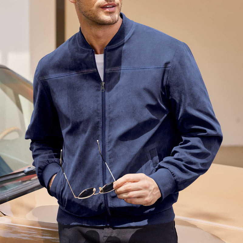 Herren Sportjacke Lässig mit Taschen Grau - BerlinGlamour