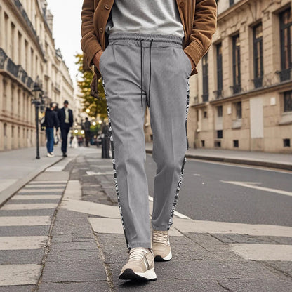 Herren Jogginghose Elastisch Mit Seitlichem Grafikdesign