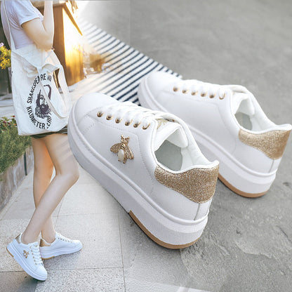Damen Sneaker Glitter Bienen Muster Trendy Schuhe - BerlinGlamour