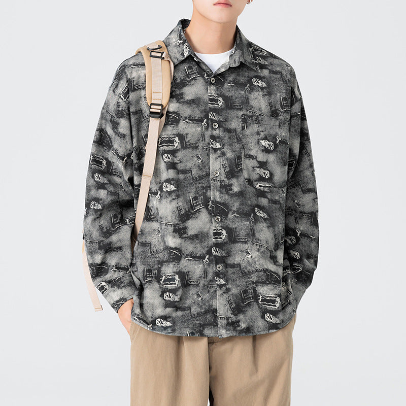 Herren Overshirt Grafik Muster Trendig Modern
