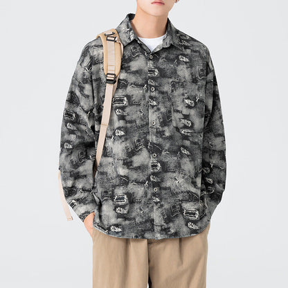 Herren Overshirt Grafik Muster Trendig Modern