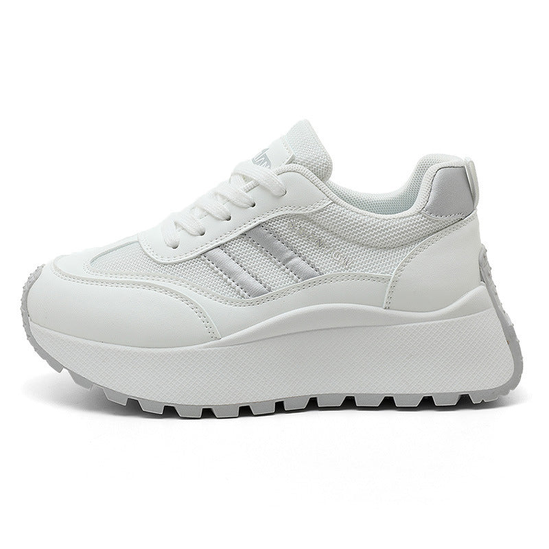 Damen Plateau Sneaker Hoch mit Weicher Laufsohle Stilvoll