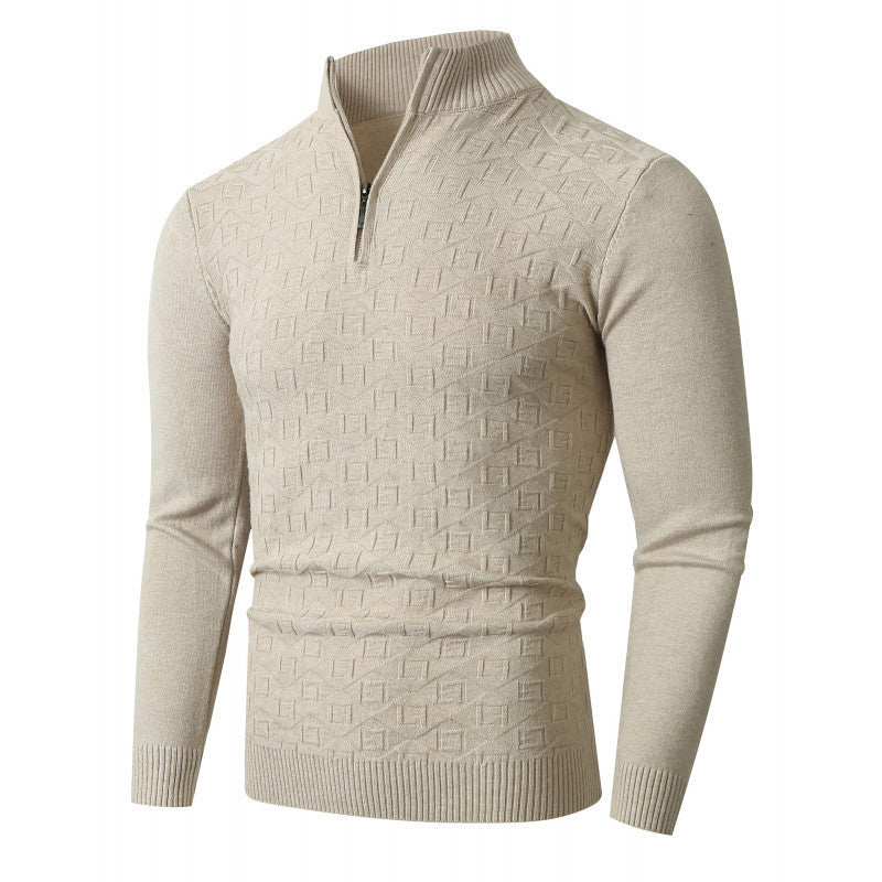 Herren Strickpullover Hochwertig mit Reißverschluss Modern - BerlinGlamour