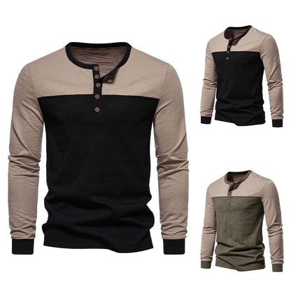 Herren Langarm-Shirt Kontrastfarben Modern Trendig