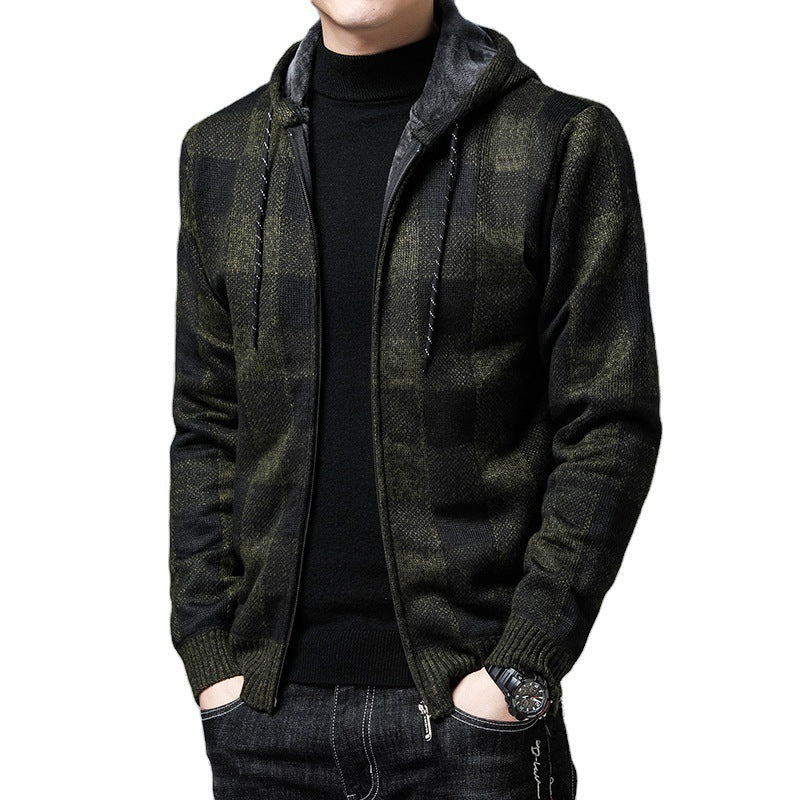 Herren Strickjacke Hoodie Modern Berlin Stil