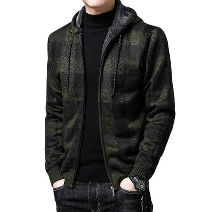 Herren Strickjacke Hoodie Modern Berlin Stil