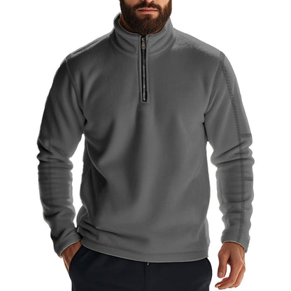 Herren Fleece-Pullover Atmungsaktiv Halbzipp Modisch